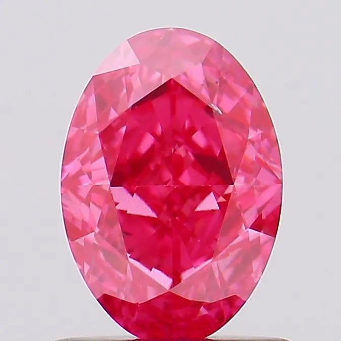 1.00ct Oval Lab Grown Diamond (Colour Fancy Vivid Pink, Clarity VS2, IGI Certified)
