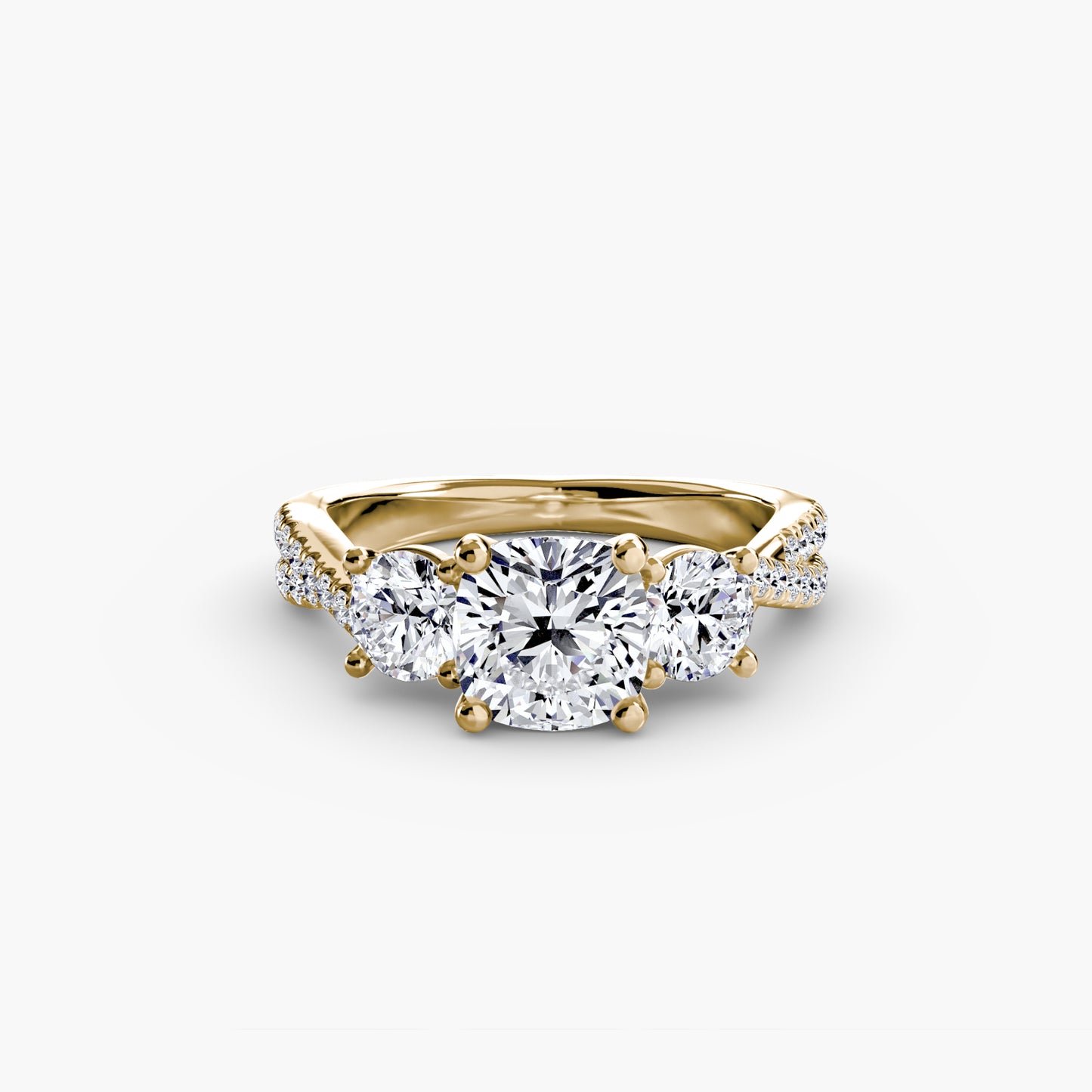 Three-Stone with Pavé Band 2