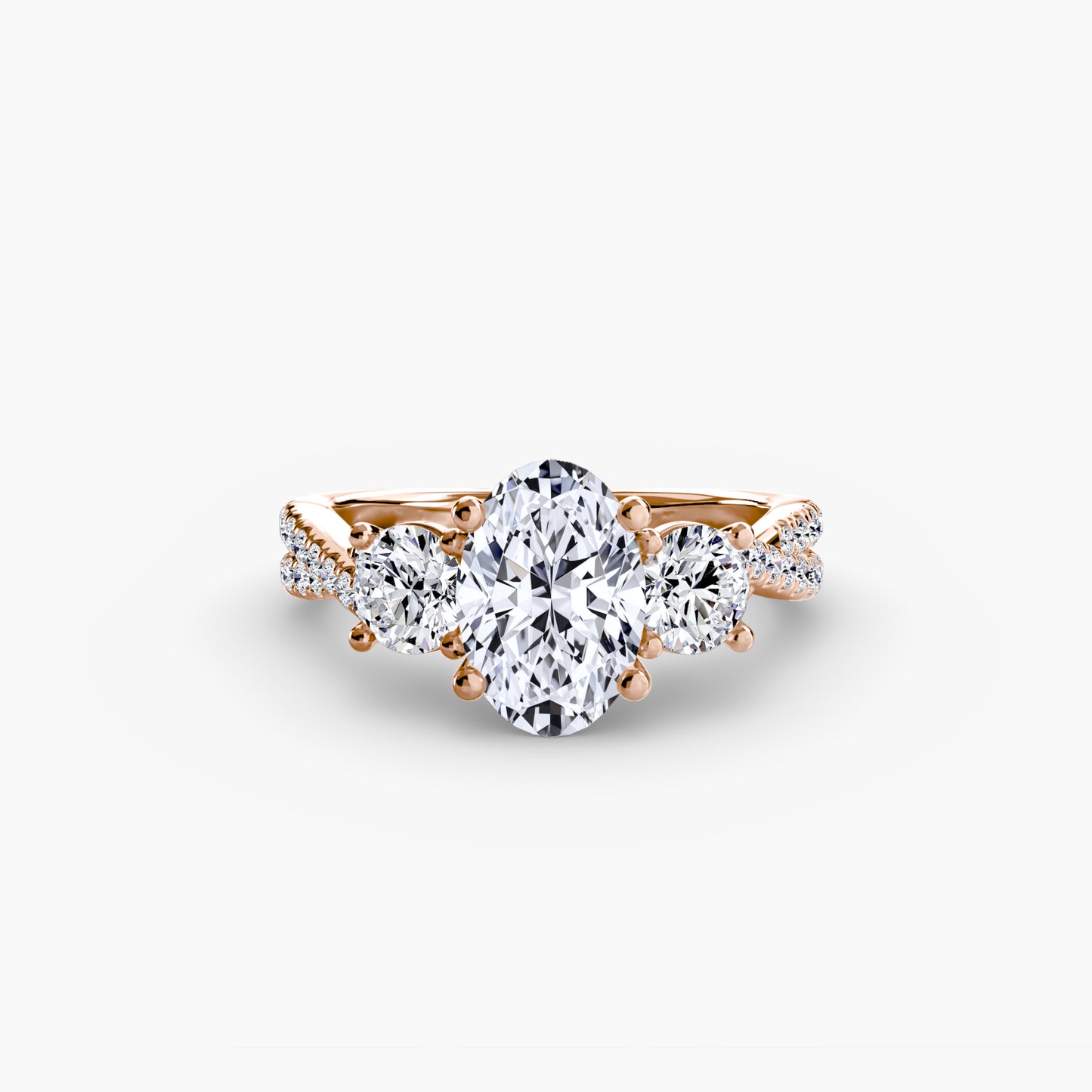 Three-Stone with Pavé Band 2
