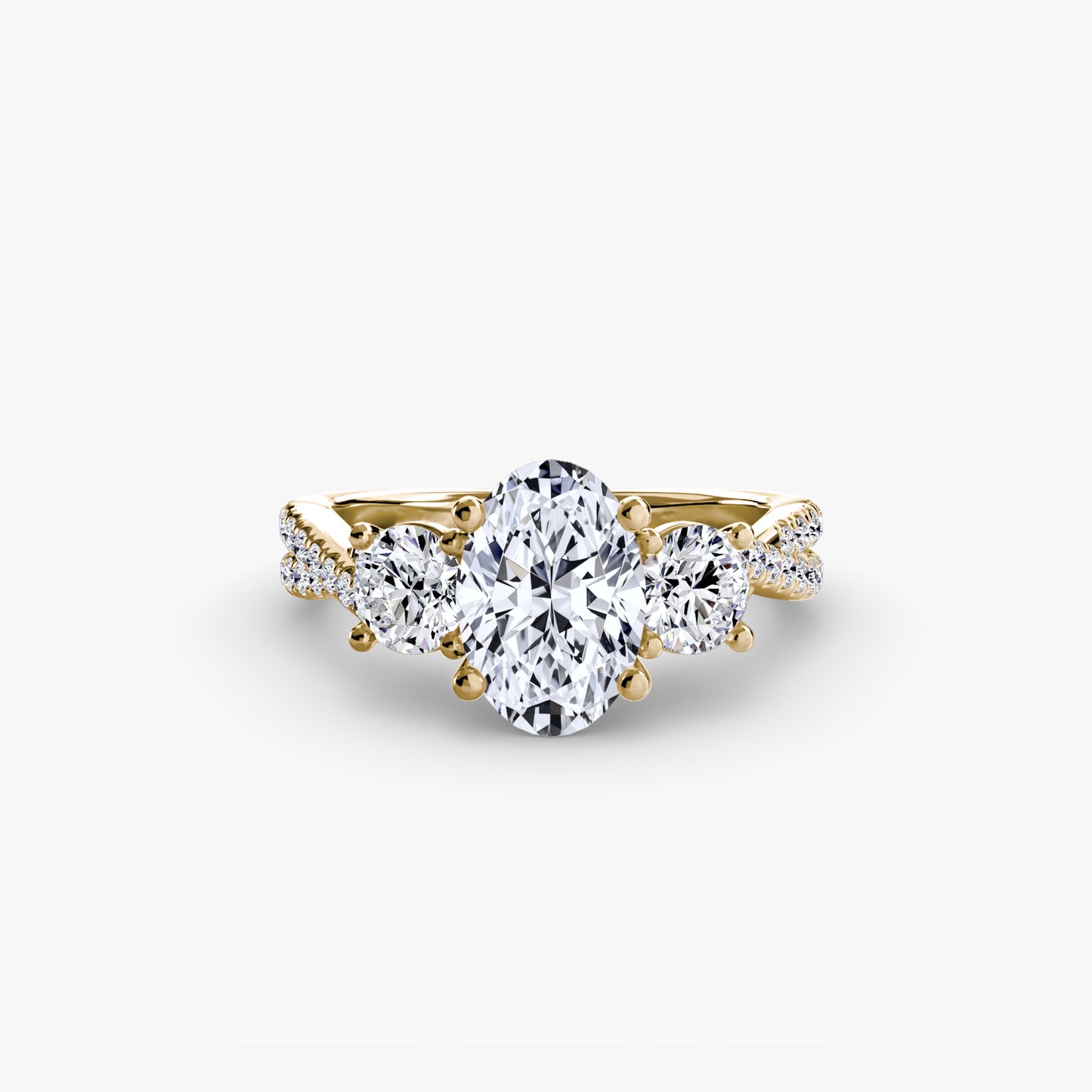 Three-Stone with Pavé Band 2