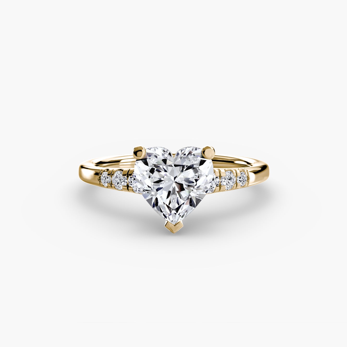 Solitaire with Shoulder Accents