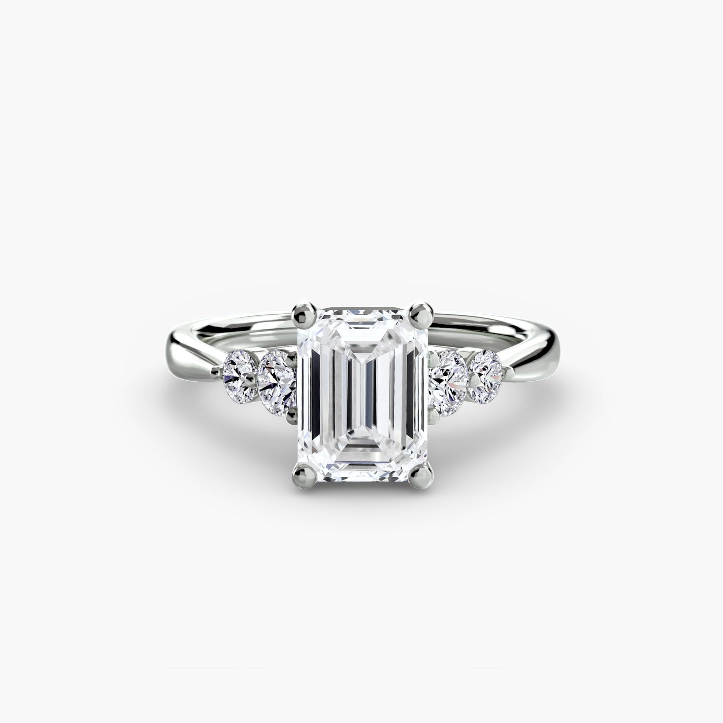 Solitaire with Shoulder Accents 2
