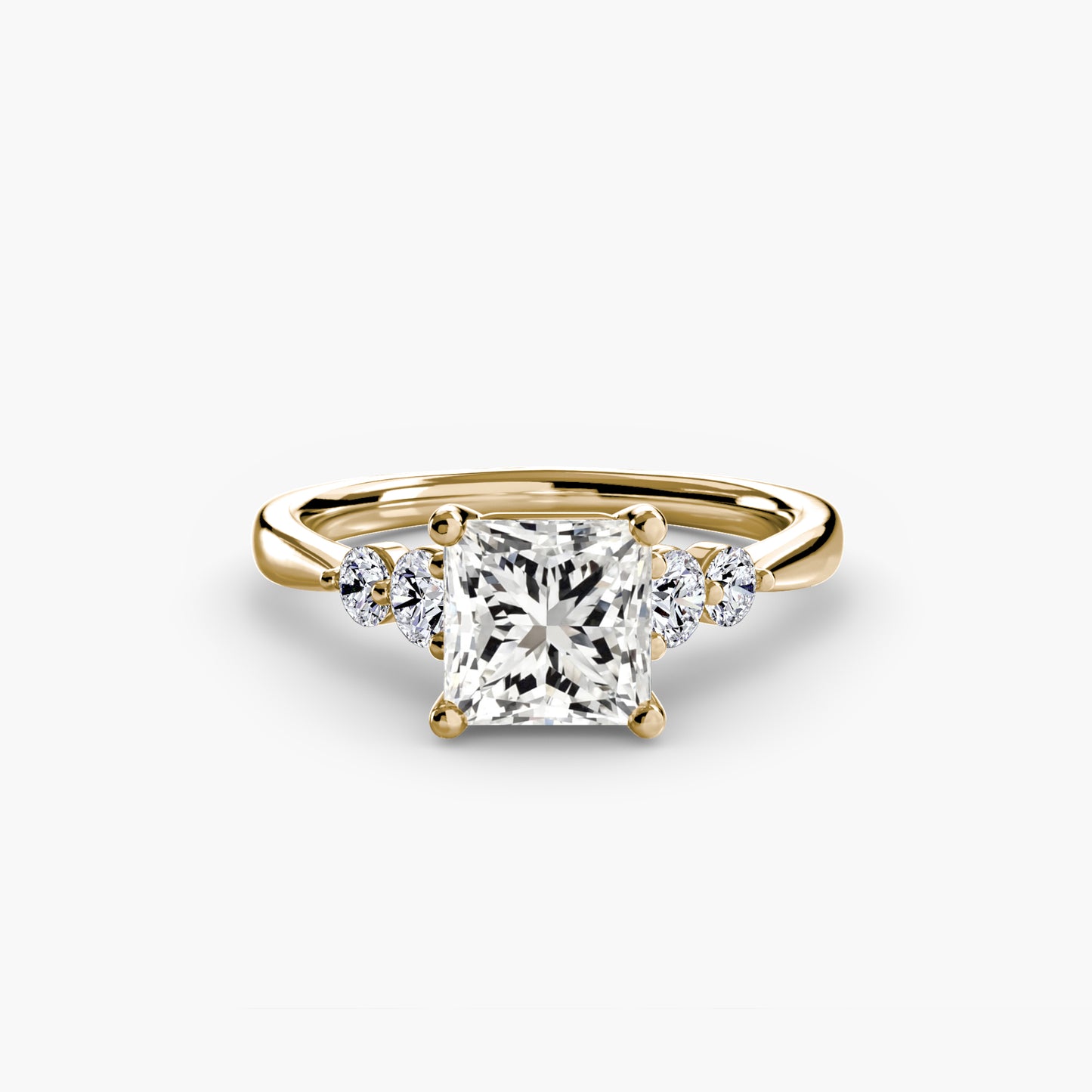 Solitaire with Shoulder Accents 2