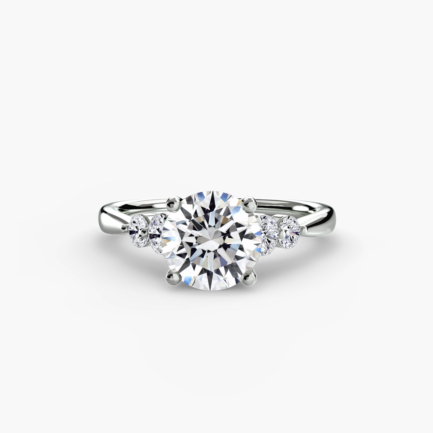 Solitaire with Shoulder Accents 2