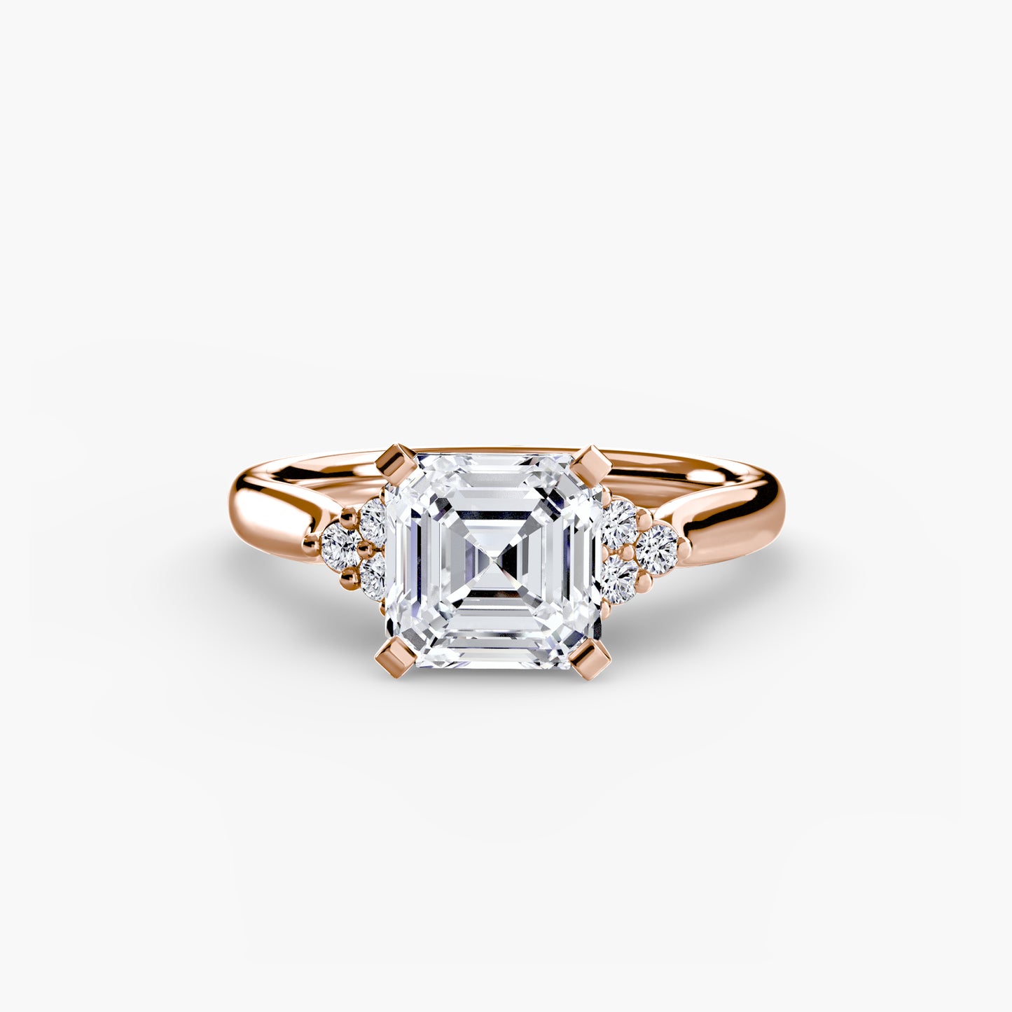Solitaire with Cluster Shoulders 2