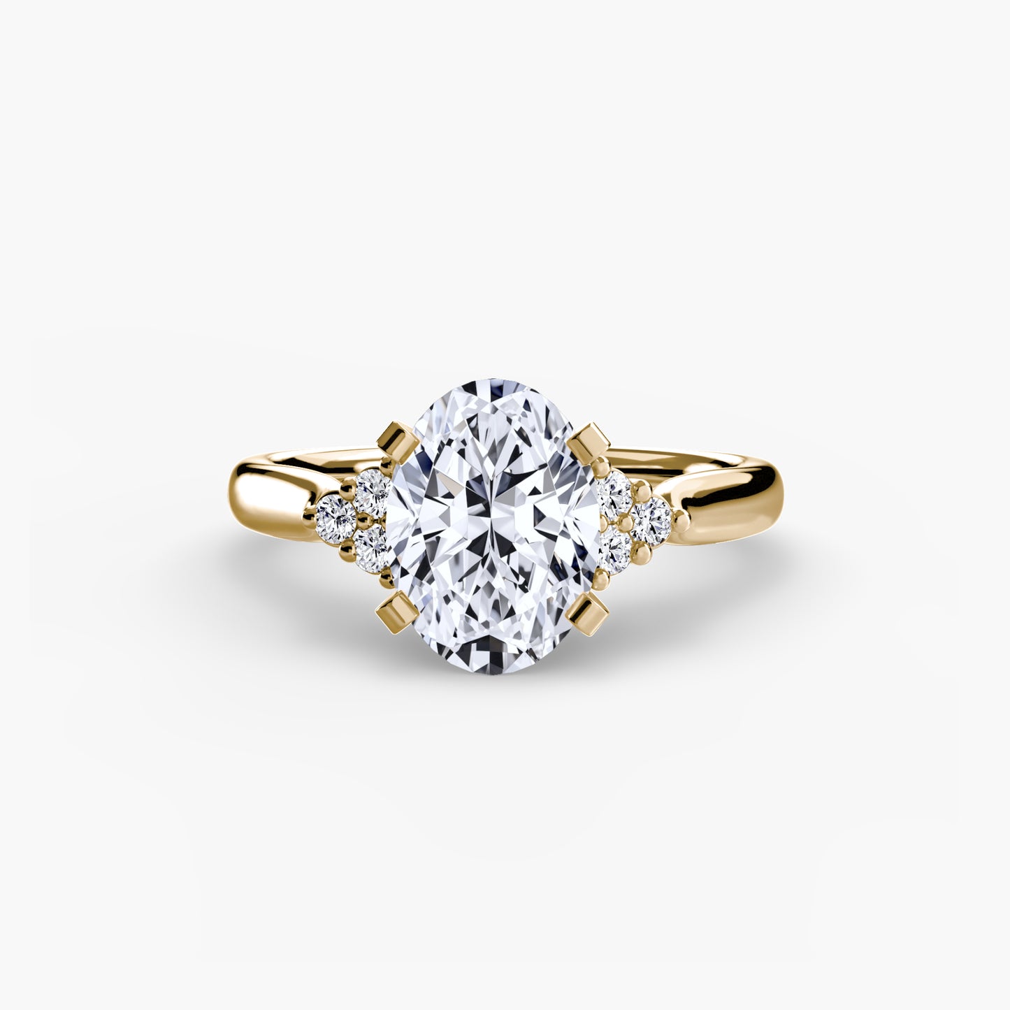 Solitaire with Cluster Shoulders 2