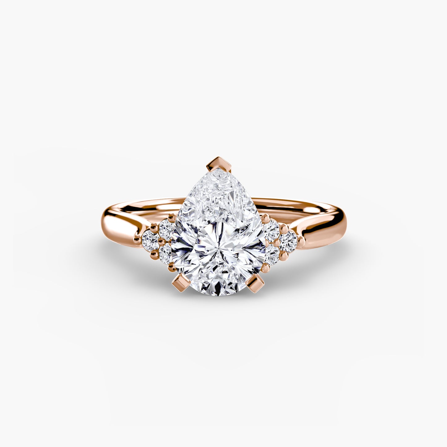 Solitaire with Cluster Shoulders 2